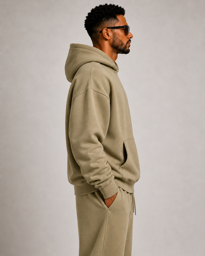 Heavyweight Oversized Hoodie - Kahki