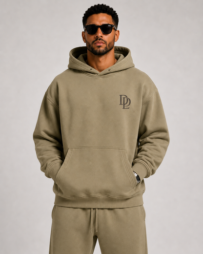 Heavyweight Oversized Hoodie - Kahki